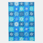Blue Snowflakes Patroon Theedoek (Verticaal)