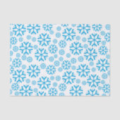 Blue Snowflakes Patroon Tissuepapier (Voorkant)