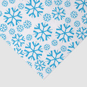 Blue Snowflakes Patroon Tissuepapier (Detail)