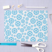 Blue Snowflakes Patroon Tissuepapier (Craft)