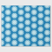 Blue Snowflakes Pattern Holiday Cadeaupapier (Vlak)