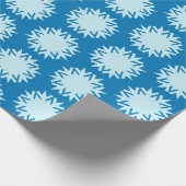 Blue Snowflakes Pattern Holiday Cadeaupapier (Hoek)
