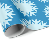 Blue Snowflakes Pattern Holiday Cadeaupapier (Rol Hoek)