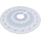 Blue Snowflakes Ring Kerstboom Rok (Gekanteld)