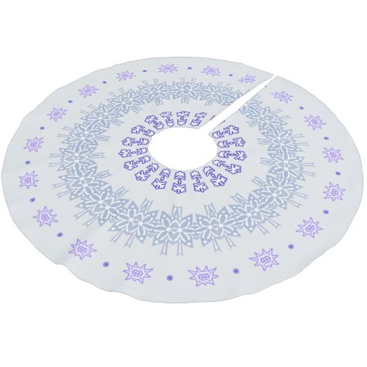 Blue Snowflakes Ring Kerstboom Rok (Gekanteld)