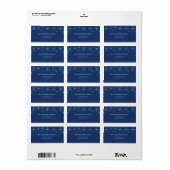 Blue Snowflakes vakantie adresetiketten Etiket (Full Sheet)