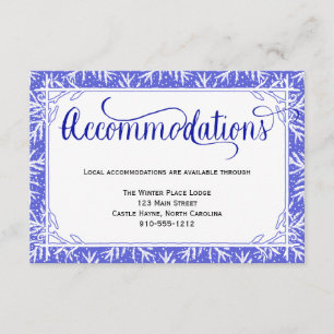 Blue Snowflakes Wedding Accommodations Kaart
