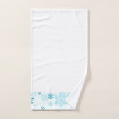 Blue Snowflakes White Bathroom Towel Set Bad Handdoek (Handdoek)