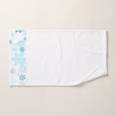 Blue Snowflakes White Bathroom Towel Set Bad Handdoek (Handdoek)
