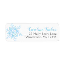 Blue Snowflakes Winter Baby Boy Shower Adres