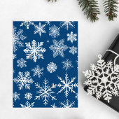 Blue Snowflakes Winter Briefkaart
