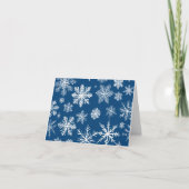 Blue Snowflakes Winter Feestdagen Kaart (Voorkant)