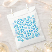 Blue Snowflakes Winter Holiday Pattern Set van 50 Bedankzakje (Geknipt)