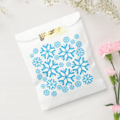 Blue Snowflakes Winter Holiday Pattern Set van 50 Bedankzakje (Gezegeld)