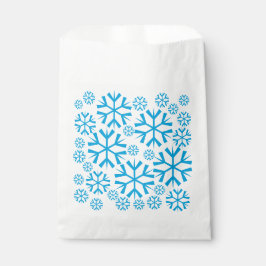 Blue Snowflakes Winter Holiday Pattern Set van 50 Bedankzakje
