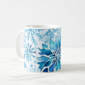 Blue Snowflakes Winter magic wart  Koffiemok (Voorkant links)