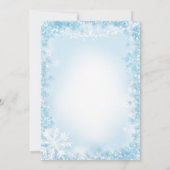 Blue Snowflakes Winter Onederland Birthday Kaart (Achterkant)