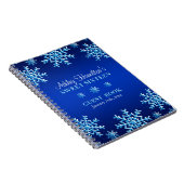 Blue Snowflakes Winter Sweet 16 Guest Book Notitieboek (Rechterzijde)