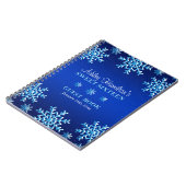 Blue Snowflakes Winter Sweet 16 Guest Book Notitieboek (Linkerzijde)