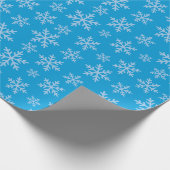 Blue Snowflakes Winter-thema Cadeaus Naadloos Cadeaupapier (Hoek)