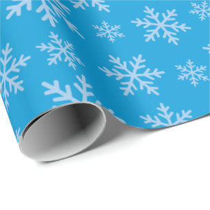 Blue Snowflakes Winter-thema Cadeaus Naadloos Cadeaupapier
