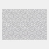 Blue Snowflakes Wrapping Paper Flat Sheet Set van (Voorkant 3)