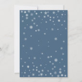 Blue Snowglobe Snowflake Photo Flat Holiday Kaart (Achterkant)