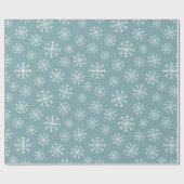 Blue Snowklake Cadeaupapier (Vlak)