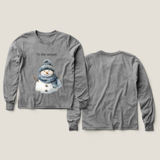 Blue Snowman Christmas (Voorkant /achterkant)