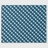 Blue Snowman, Festive Cadeaupapier (Vlak)