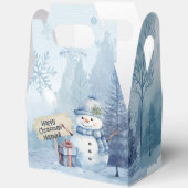 Blue Snowman kerstfeestdozen Bedankdoosjes (Open)