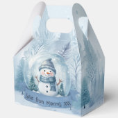 Blue Snowman kerstfeestdozen Bedankdoosjes (Achterkant)