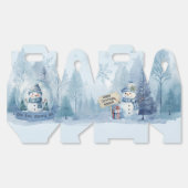 Blue Snowman kerstfeestdozen Bedankdoosjes (Ongevouwen)