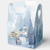 Blue Snowman kerstfeestdozen Bedankdoosjes (Open)