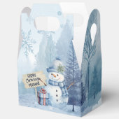 Blue Snowman kerstfeestdozen Bedankdoosjes (Open)