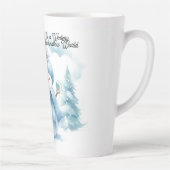 Blue Snowman Marshmallow World Latte Mok (Rechts)