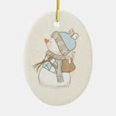 Blue Snowman Ornament (Voorkant)