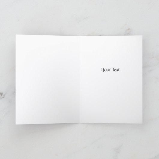 Blue Snowman Snowflakes Holiday Card Kaart (Binnen)