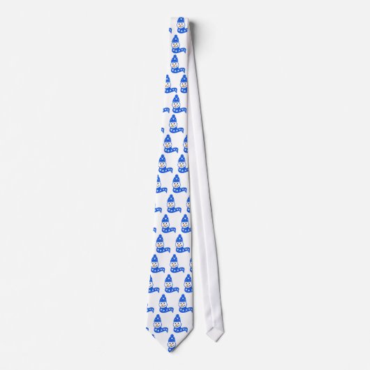 Blue Snowman Stropdas (Voorkant)