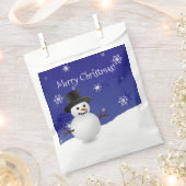 Blue Snowman Winter Scenery kerstcadeautjes Bedankzakje (Geknipt)