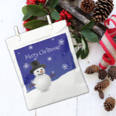 Blue Snowman Winter Scenery kerstcadeautjes Bedankzakje