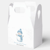 Blue Snowmen Boy Baby Shower Bedankdoosjes (Geopend)