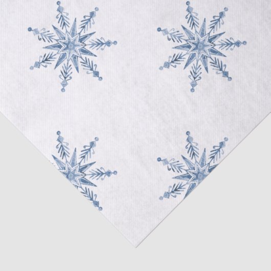 Blue Snowmen Christmas  Tissuepapier (Detail)