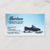 Blue Snowmobile Rental Lessons Visitekaartjes (Voorkant)