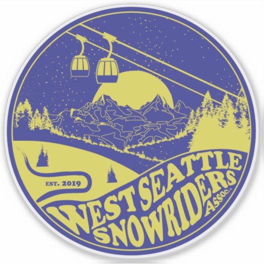 Blue Snowriders Sticker (Voorkant)