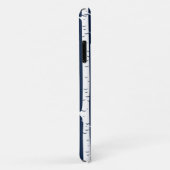 Blue Snowy Birch Trees Case-Mate iPhone Case (Achterkant/rechts)