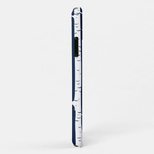 Blue Snowy Birch Trees Case-Mate iPhone Case (Achterkant/rechts)