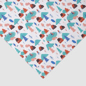 Blue Snowy Festive kerstWinter Holiday Tissuepapier (Detail)