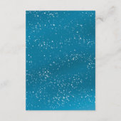Blue Snowy Sky Bruiloft Behuizing Kaart (Achterkant)