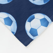 Blue Soccer | Football patroon Fleece Deken (Hoek)